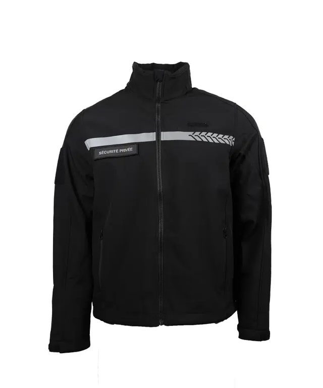 Softshell sécurité privée avec bandes HV – GK SAFETEK
