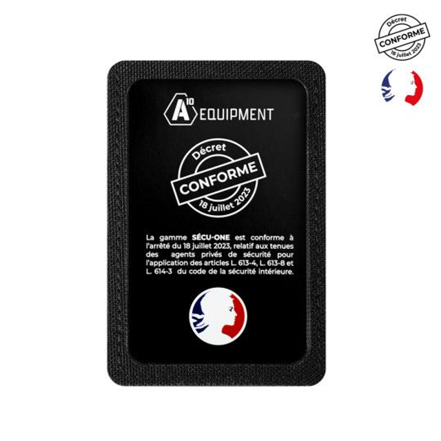 Porte-carte velcro SÉCU-ONE noir - Image 4